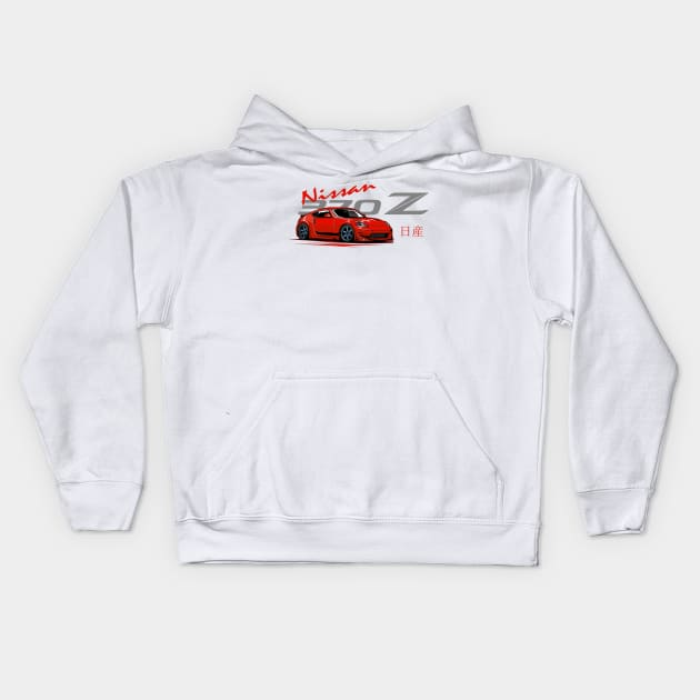 Nissan 370z, JDM Car Kids Hoodie by T-JD